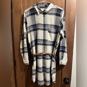 Plaid Zara shirtdress